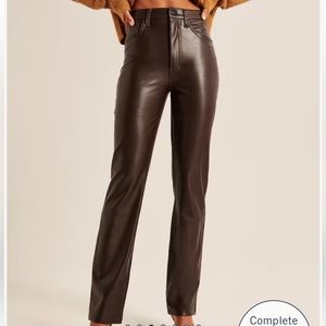 Abercrombie Vegan Leather 90s Straight Pant